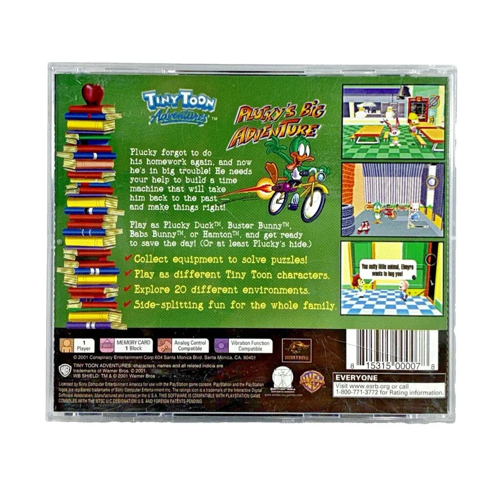 Tiny Toon Adventures: Plucky's Big Adventure Sony PlayStation Complete Tested